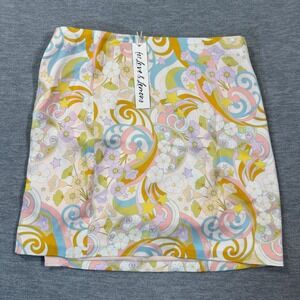 For Love Lemons Skirt Women S Pastel Retro Floral Mini Psycho Garden Mod 60s